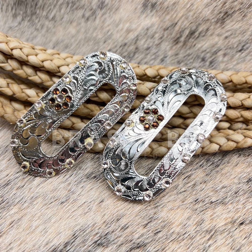 Silver Bling Western Saddle Rear Latigo Plates